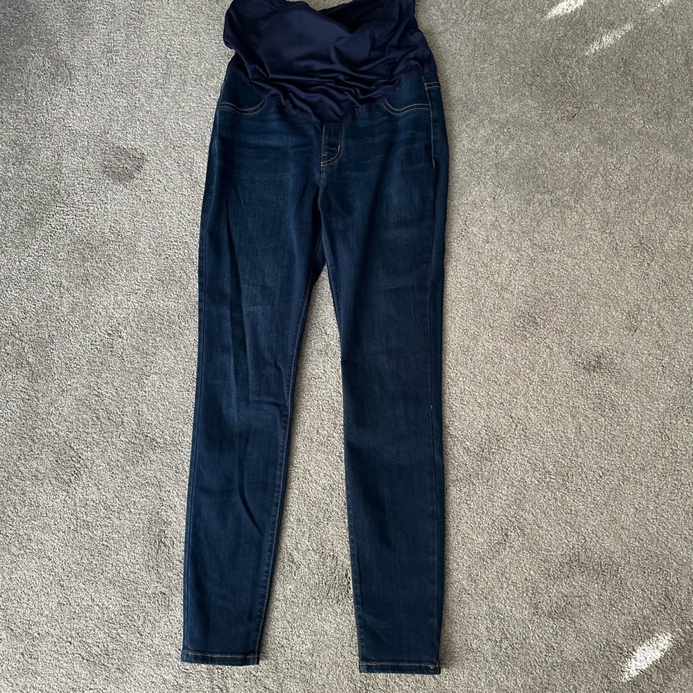 PinkBlush Navy Blue Skinny Maternity Jeans - Picture 4 of 5